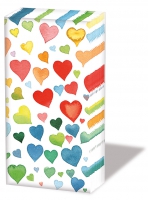 Taschentücher - Colourful Hearts Mix