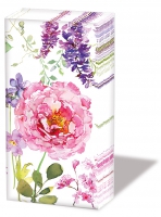 Taschentücher - Pink Roses White