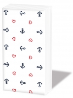 Taschentücher - Anchor Heart White