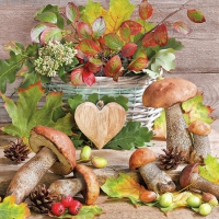 Servietten 25x25 cm - Wooden Heart