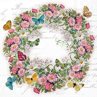 Servietten 25x25 cm - Wreath Of Flowers