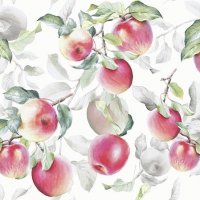 Servietten 25x25 cm - Fresh Apples White