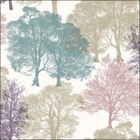 Servietten 33x33 cm - Skeleton Trees Beige
