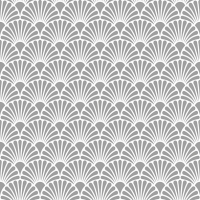 Servietten 33x33 cm - Art Deco Silver/White