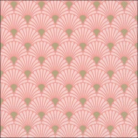 Servietten 33x33 cm - Art Deco Rose/Gold