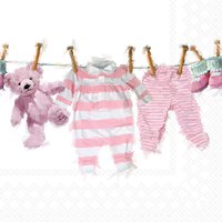 Servietten 33x33 cm - Baby Girl Clothes