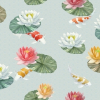 Servietten 33x33 cm - Koi Carps