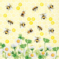 Servietten 33x33 cm - Bees Joy