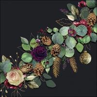 Servietten 33x33 cm - Eucalyptus Black