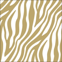Servietten 33x33 cm - Zebra Stripes Gold