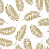Servietten 33x33 cm - Palm Leaves Gold