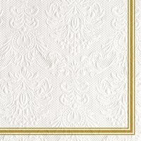 Servietten 33x33 cm - Elegance Lea White/Gold