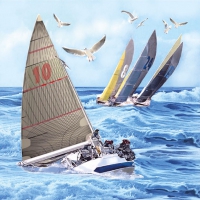Servietten 33x33 cm - Sailboats Servietten 33x33 cm - Sailboats