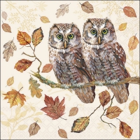 Servietten 33x33 cm - Owl Couple
