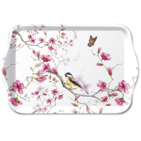 Tablett - Bird & Blossom White Tablett - Bird & Blossom White