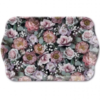 Tablett - Vintage Flowers Black Tablett - Vintage Flowers Black