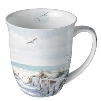 Porzellan-Tasse - Beach Cabin