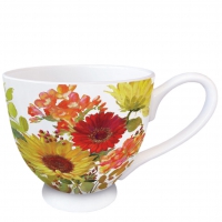 Porzellan-Tasse - Sunny Flowers Cream
