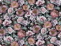 Tischsets - Vintage Flowers Black Tischsets - Vintage Flowers Black