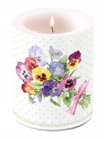 Dekorkerze - Bunch of Violets Green Dekorkerze - Bunch of Violets Green