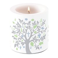 Dekorkerze klein - Communion Symbols Silver