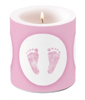 Dekorkerze klein - Baby Steps Girl Dekorkerze klein - Baby Steps Girl