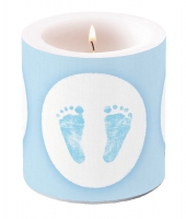 Dekorkerze klein - Baby Steps Boy Dekorkerze klein - Baby Steps Boy