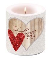 Dekorkerze klein - I Love you Dekorkerze klein - I Love you