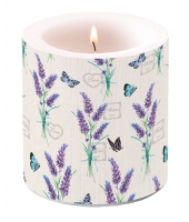 Dekorkerze klein - Lavender With Love Cream Dekorkerze klein - Lavender With Love Cream