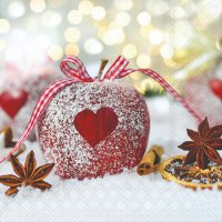 Servietten 25x25 cm - Heart On Apple