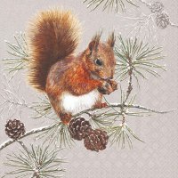 Servietten 25x25 cm - Squirrel In Winter
