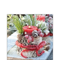 Servietten 25x25 cm - Frozen Candle