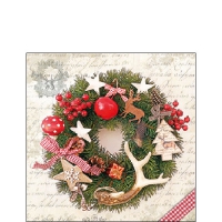 Servietten 25x25 cm - Forest Wreath