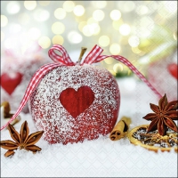 Servietten 33x33 cm - Heart On Apple