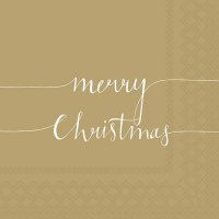 Servietten 33x33 cm - Christmas Note Gold