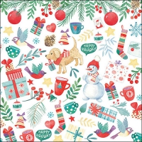 Servietten 33x33 cm - Winter Fun