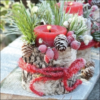 Servietten 33x33 cm - Frozen Candle