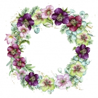 Servietten 33x33 cm - Christmas Rose White