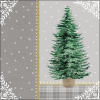 Servietten 33x33 cm - Little Tree Grey
