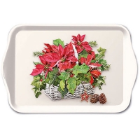 Tablett - Poinsettia In Basket