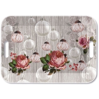 Tablett - Roses And Baubles