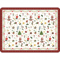 Tischsets - Ornaments All Over Red