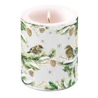 Dekorkerze - Sparrows In Snow Dekorkerze - Sparrows In Snow