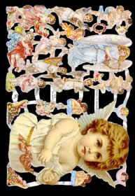 Glanzbilder - großer Engel & viele kleine Engel Glanzbilder - großer Engel & viele kleine Engel