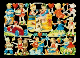 Glanzbilder - Kinder beim Essen Glanzbilder - Kinder beim Essen