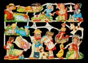 Glanzbilder - Kinder mit Arzt Glanzbilder - Kinder mit Arzt