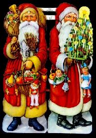 Glanzbilder - 2 Weihnachtsmänner Glanzbilder - 2 Weihnachtsmänner
