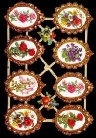 Glanzbilder - Blumenmedaillons Glanzbilder - Blumenmedaillons