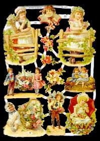 Glanzbilder - Kinder vor dem Zaun Glanzbilder - Kinder vor dem Zaun