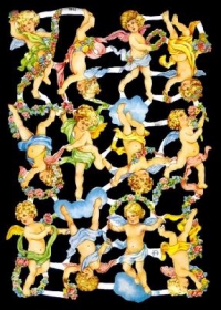 Glanzbilder mit Gold-Glimmer - 12 Engel Glanzbilder mit Gold-Glimmer - 12 Engel